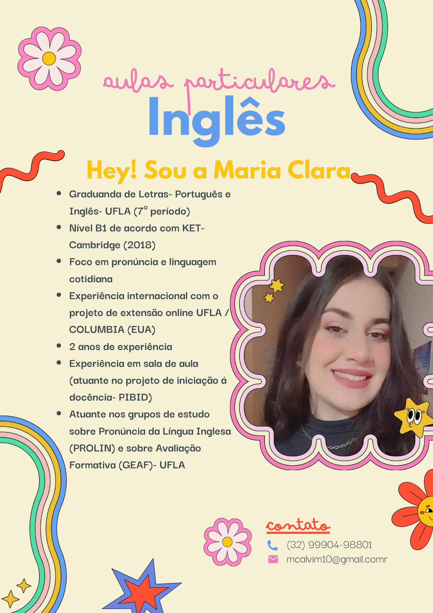 Ofereço aulas particulares de Inglês